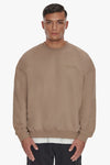 Dropsize Heavy Oversize HD Print Sweater Silver Mink