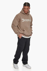 Dropsize Heavy Oversized Frottee Hoodie Silver Mink