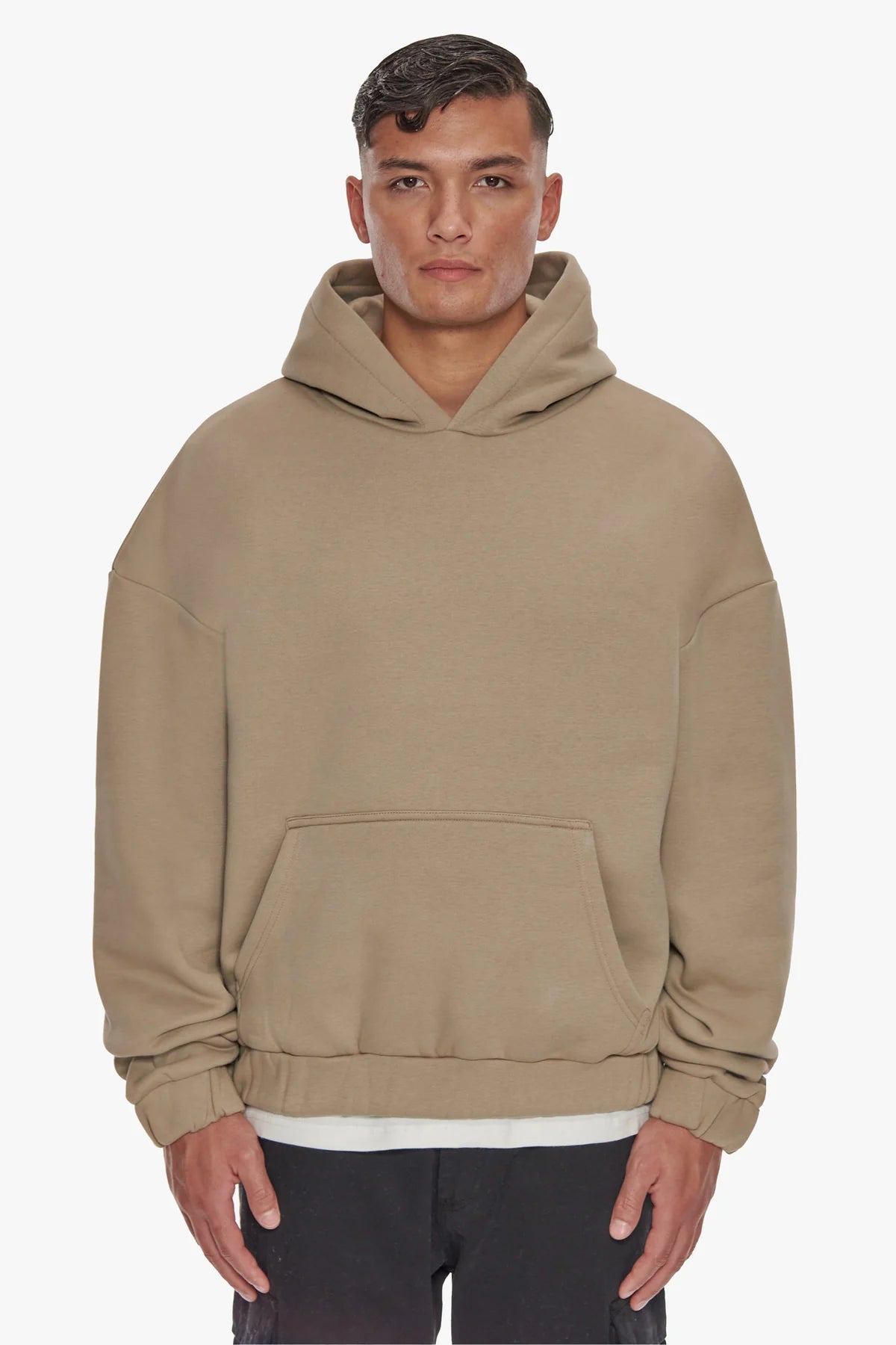 Dropsize Heavy Oversize Rubber Patch  Hoodie Weathered Teak