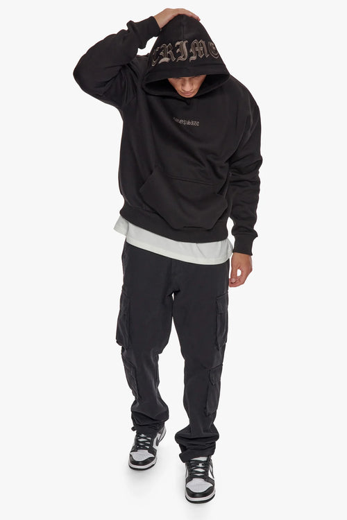 Dropsize Heavy Crime Hood Hoodie Black