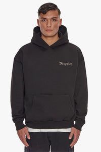 Dropsize Heavy Backlogo Hoodie Black Chocolate