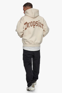 Dropsize Heavy Backlogo Hoodie Coconut Milk Brown