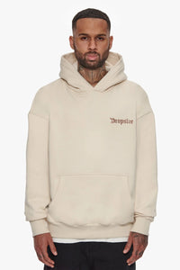 Dropsize Heavy Backlogo Hoodie Coconut Milk Brown