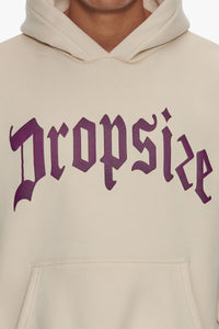 Dropsize Heavy Frontlogo Hoodie Coconut Milk Grape