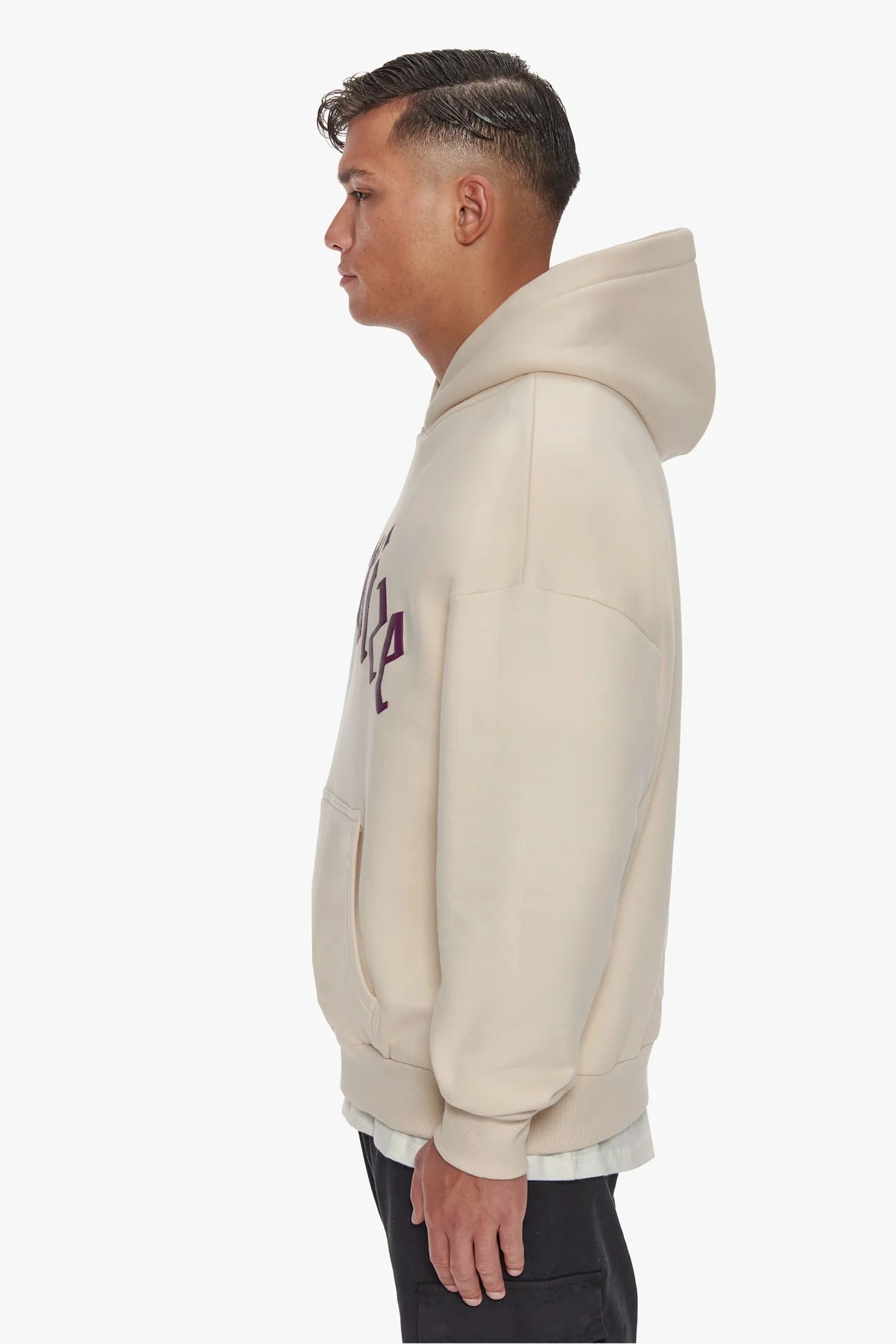 Dropsize Heavy Frontlogo Hoodie Coconut Milk Grape