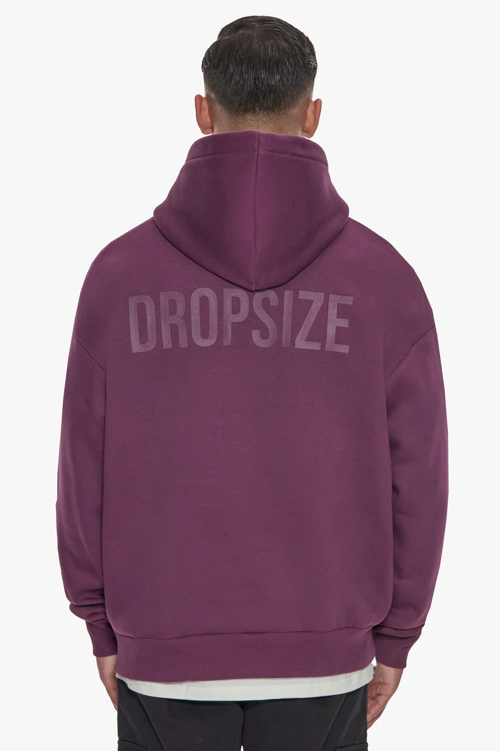 Dropsize Oversize HD Print Hoodie Grape