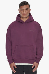 Dropsize Oversize HD Print Hoodie Grape