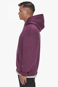 Dropsize Oversize HD Print Hoodie Grape