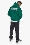 Dropsize Oversize HD Print Hoodie Green White