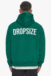 Dropsize Oversize HD Print Hoodie Green White