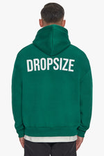 Dropsize Oversize HD Print Hoodie Green White