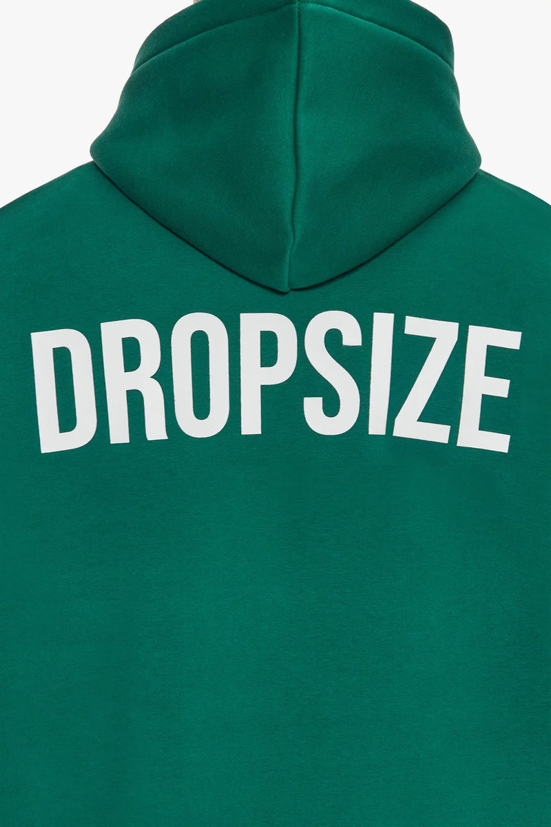 Dropsize Oversize HD Print Hoodie Green White