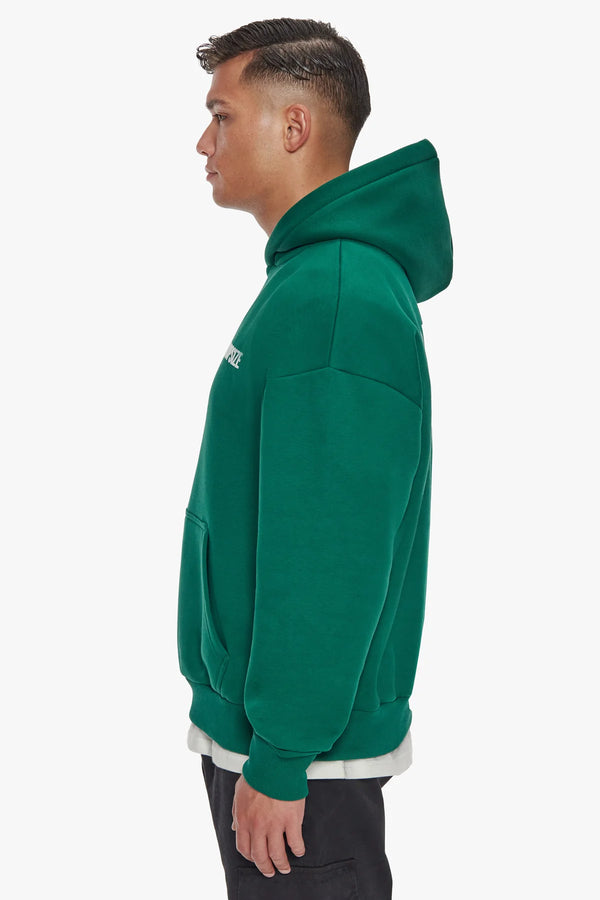 Dropsize Oversize HD Print Hoodie Green White