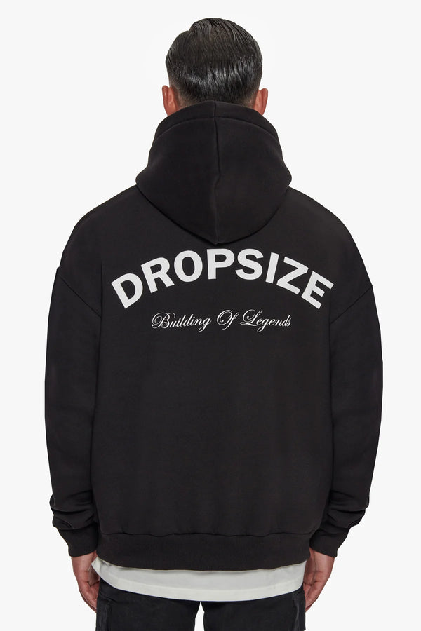 Dropsize Oversize Building of Legends Hoodie Black