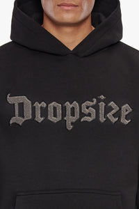 Dropsize Heavy Oversize Frottee Embo Hoodie Black