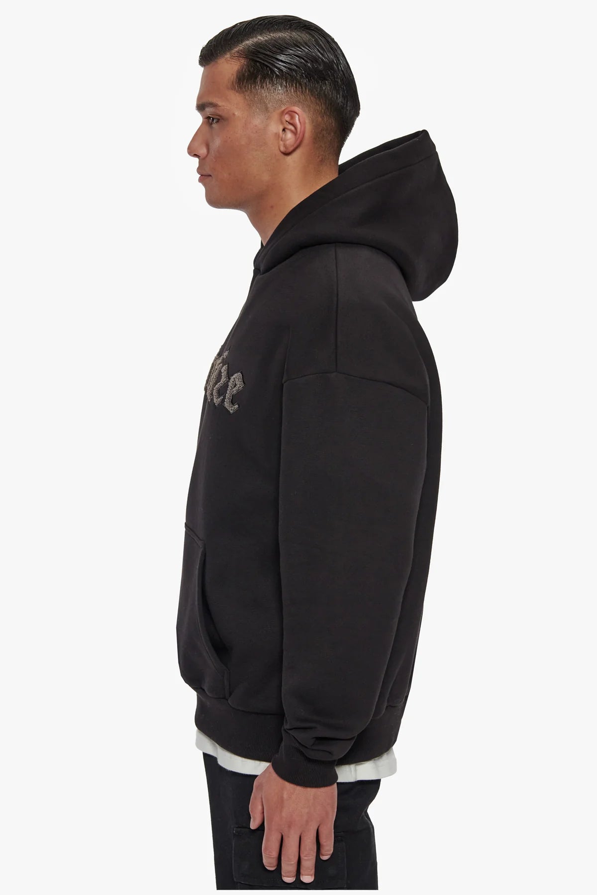 Dropsize Heavy Oversize Frottee Embo Hoodie Black