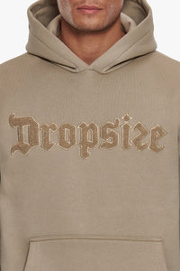 Dropsize Heavy Oversize Frottee Embo Hoodie Weathered Teak