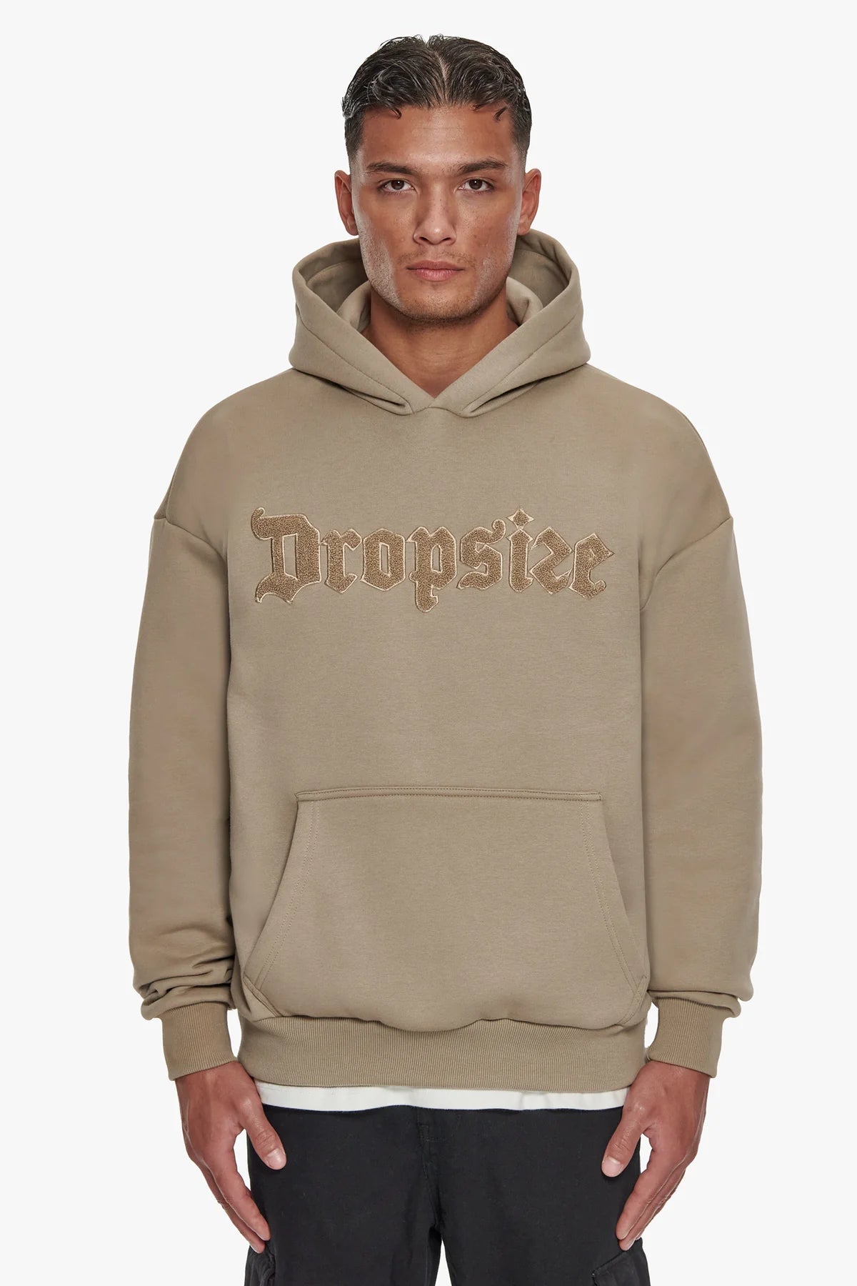 Dropsize Heavy Oversize Frottee Embo Hoodie Weathered Teak