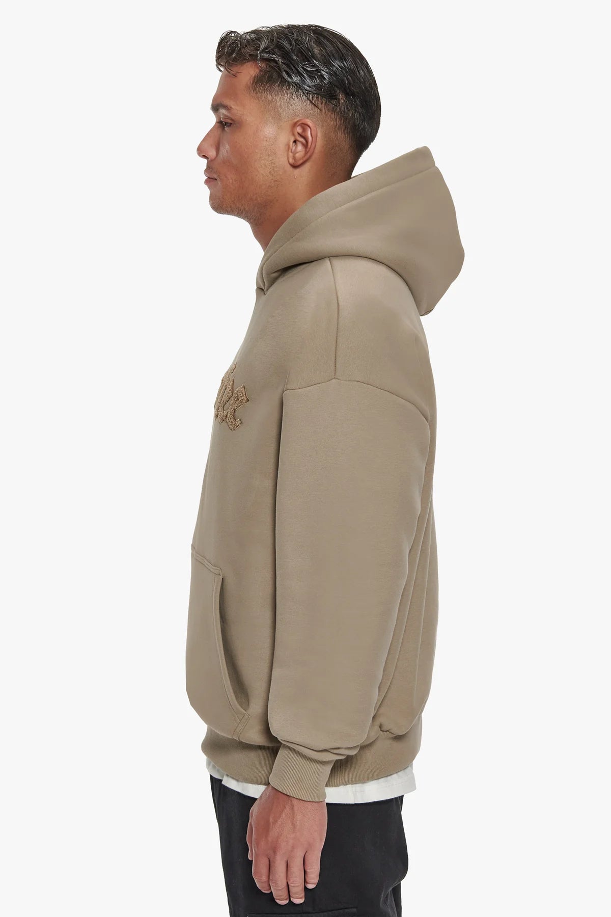 Dropsize Heavy Oversize Frottee Embo Hoodie Weathered Teak