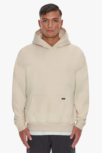 Dropsize Heavy Oversize Flat Embo Hoodie Coconut Milk