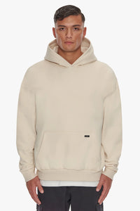 Dropsize Heavy Oversize Flat Embo Hoodie Coconut Milk