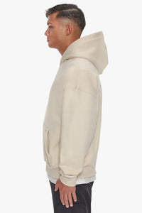 Dropsize Heavy Oversize Flat Embo Hoodie Coconut Milk