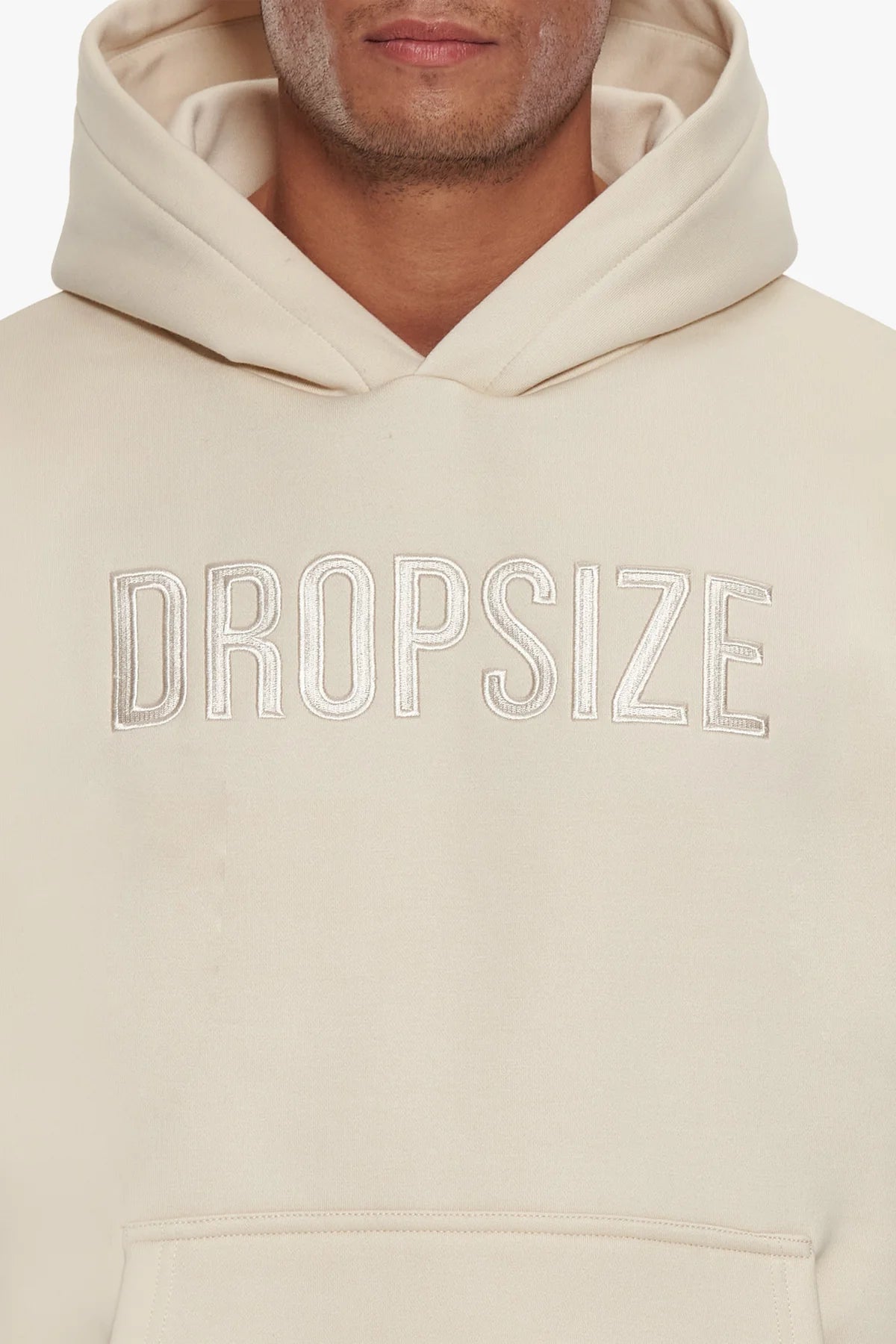 Dropsize Heavy Oversize Flat Front Hoodie Coconut Milk