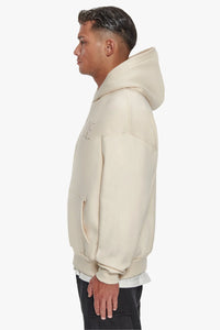 Dropsize Heavy Oversize Flat Front Hoodie Coconut Milk