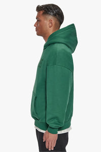 Dropsize Heavy Oversize Flat Front Hoodie Green