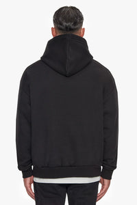 Dropsize Heavy Oversized Center HD Hoodie Black