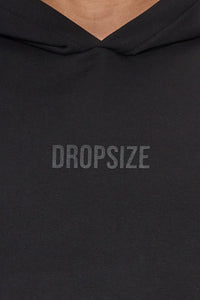 Dropsize Heavy Oversized Center HD Hoodie Black