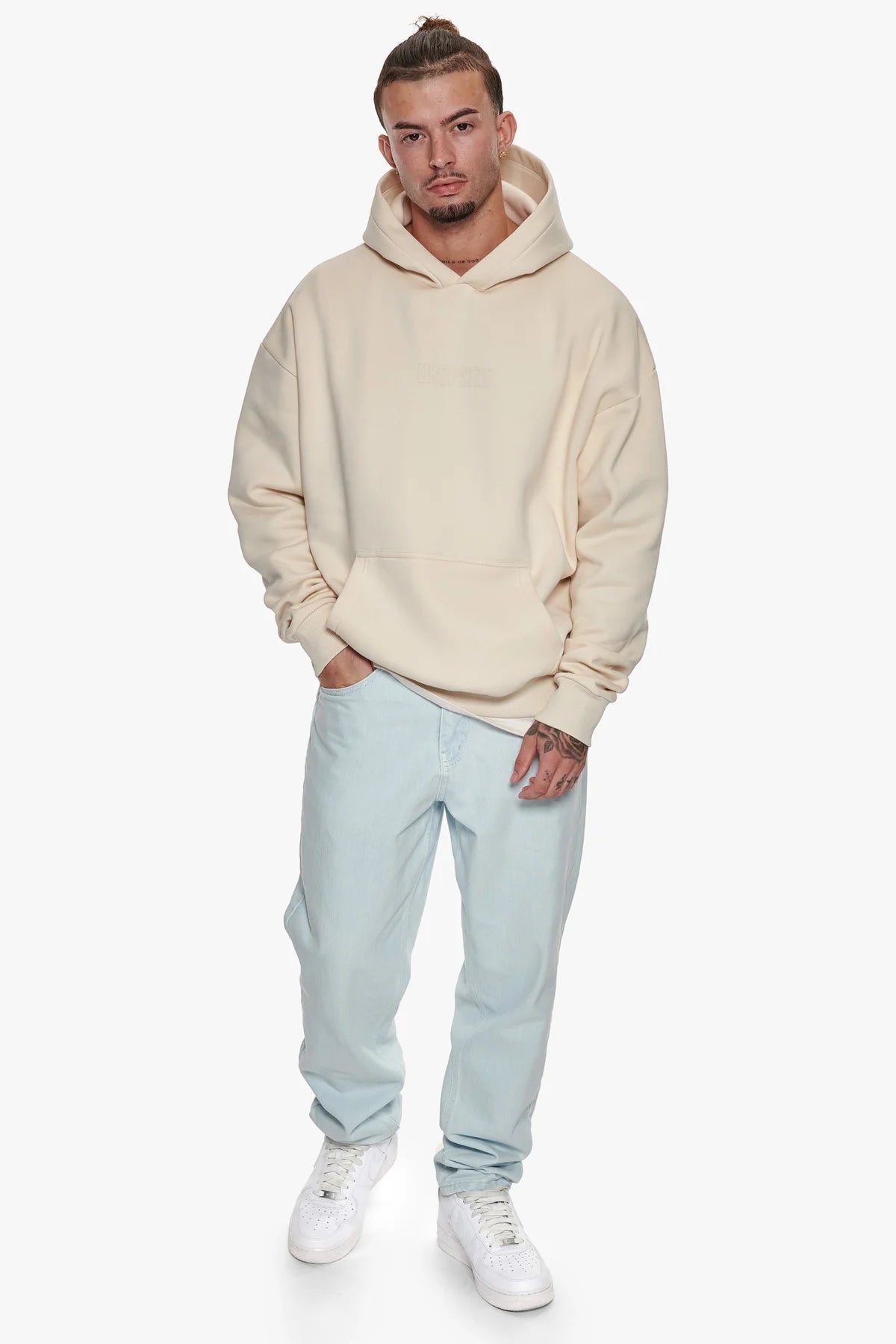 Dropsize Heavy Oversized Center HD Hoodie Coconut Milk