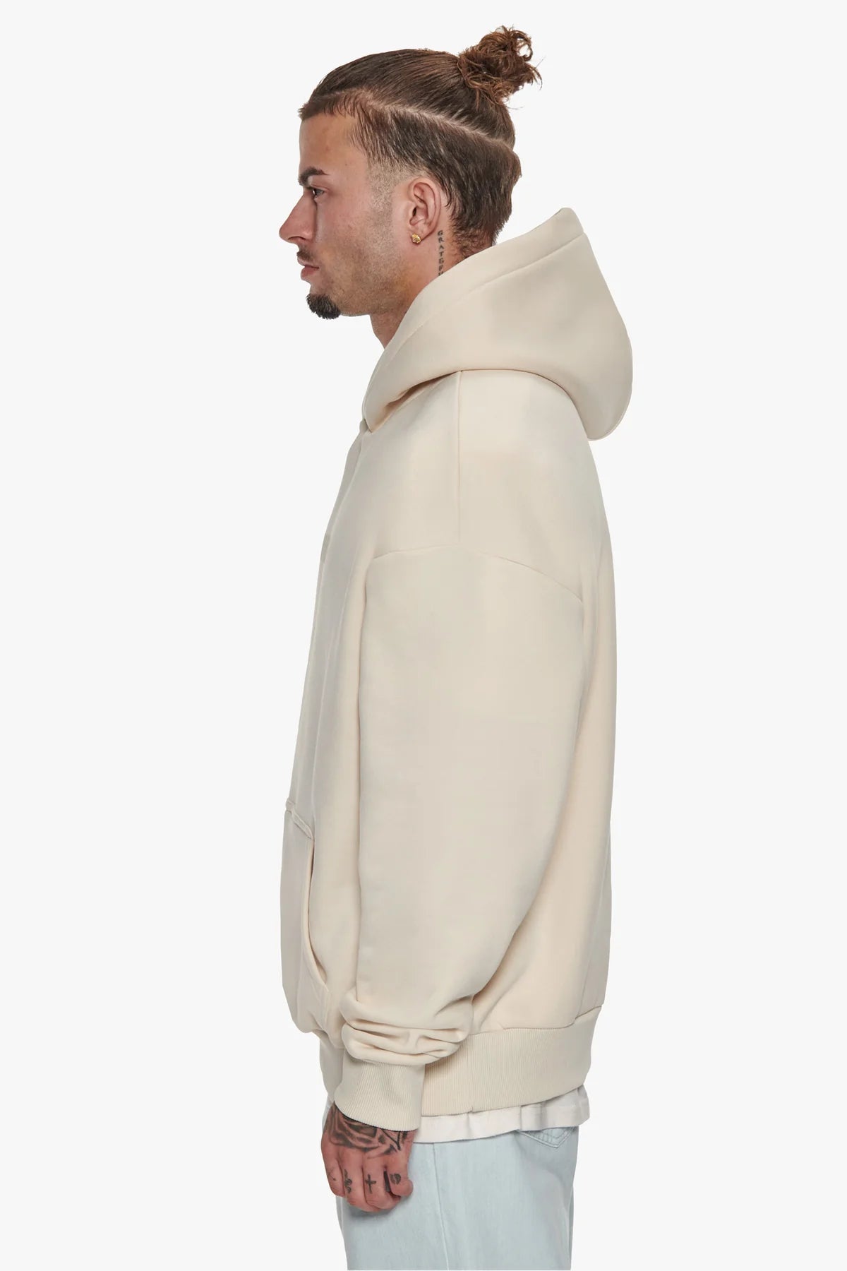 Dropsize Heavy Oversized Center HD Hoodie Coconut Milk