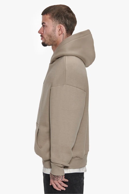 Dropsize Heavy Oversized Center HD Hoodie Simply Taupe