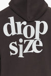 Dropsize Heavy Oversize Letters Hoodie Washed Black