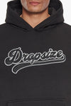 Dropsize Heavy Oversize Smoothed Logo Hoodie Black