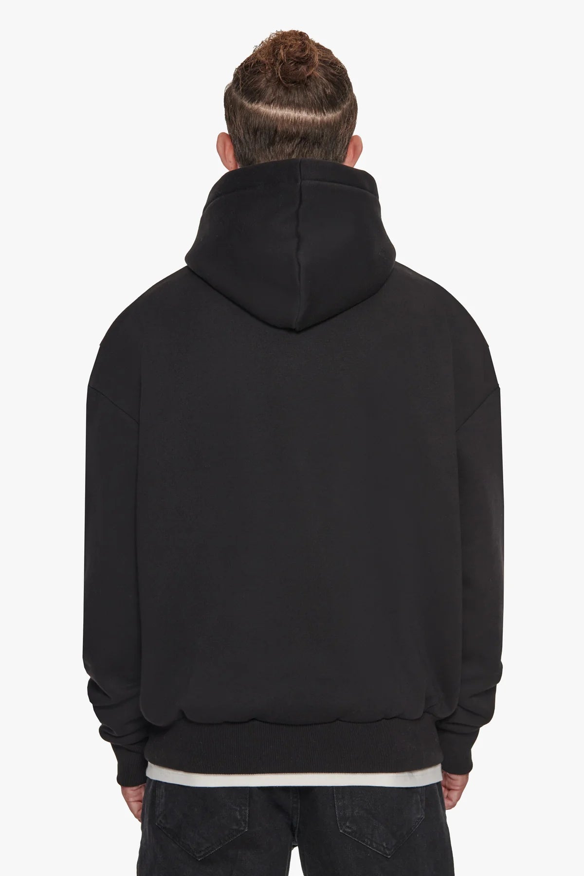 Dropsize Heavy Oversize Mid HD Hoodie Black Embossed