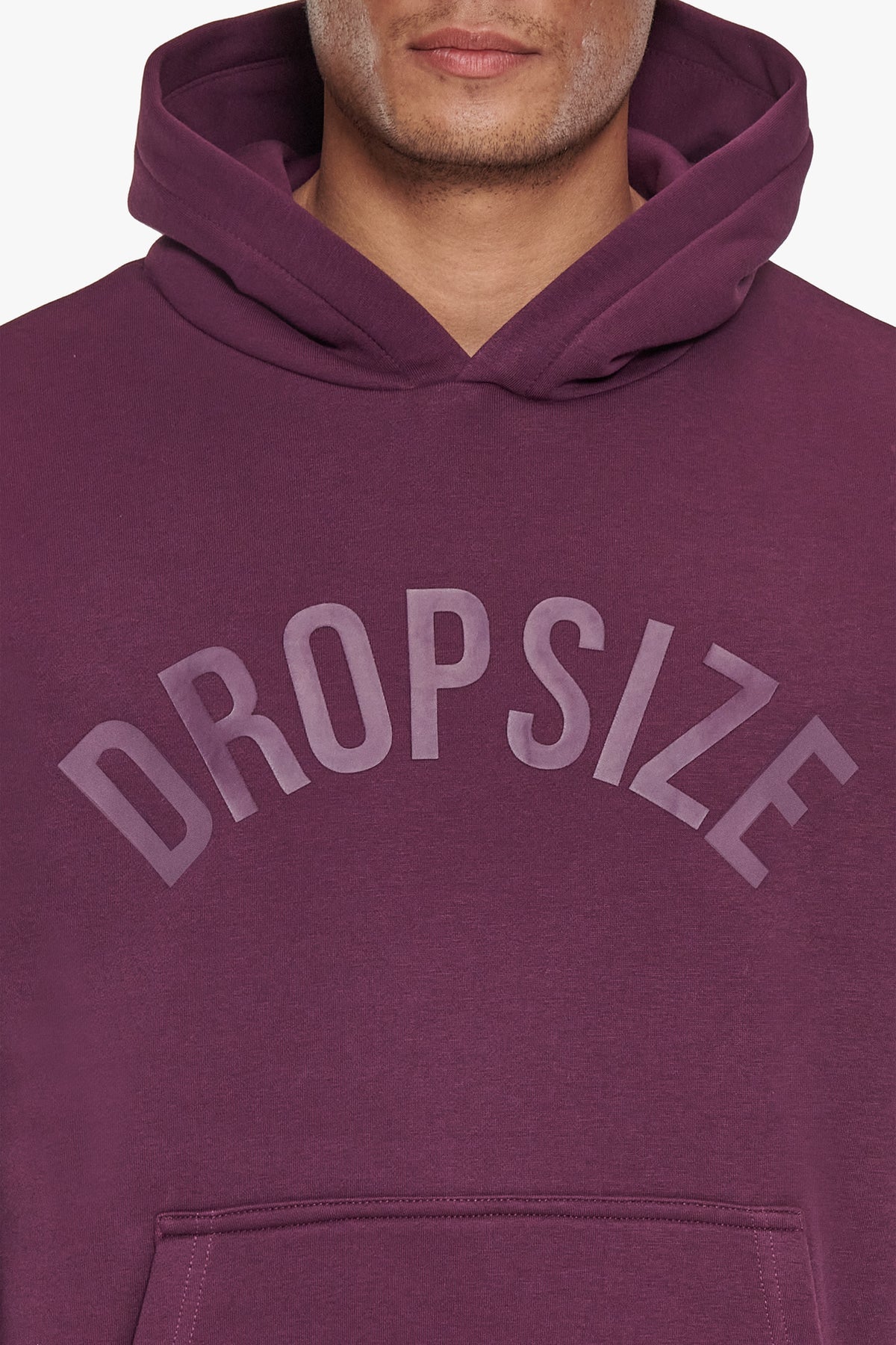 Dropsize Heavy Oversize Curved Hoodie Grape Wine