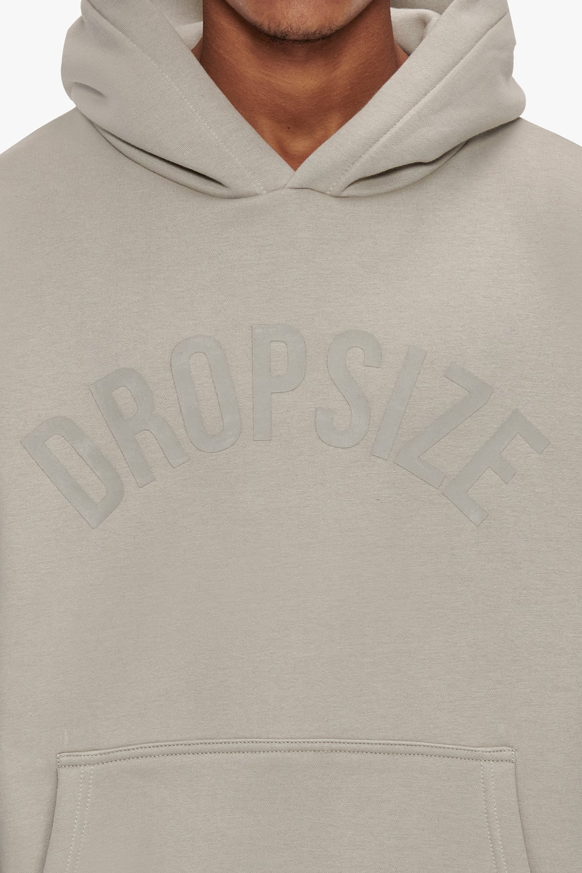 Dropsize Heavy Oversize Curved Daily Hustle Hoodie Stone