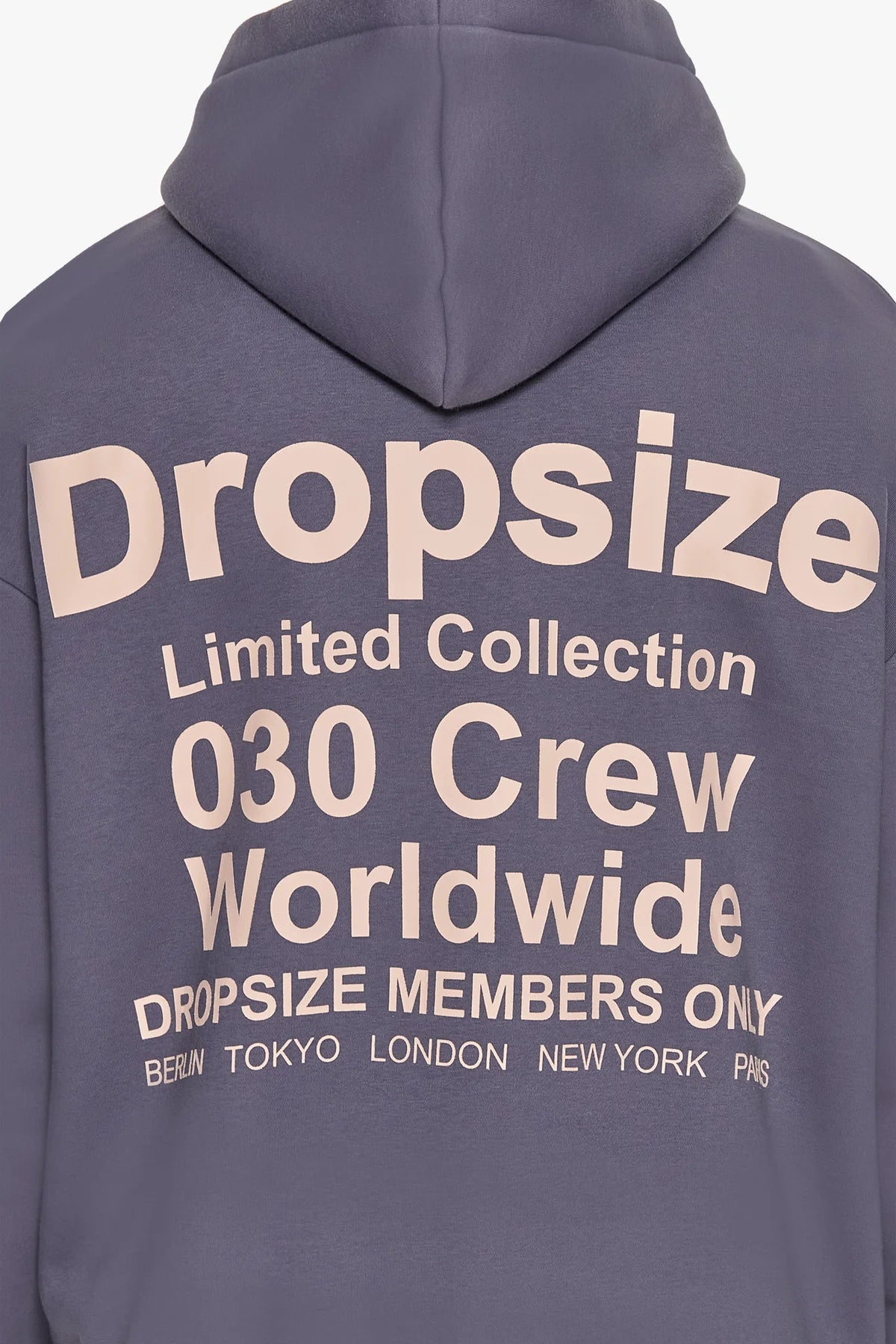 Dropsize Heavy Oversize Members Only Hoodie Blue Granite