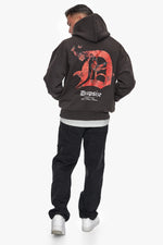 Dropsize Heavy Oversized in House Hoodie Washed Black