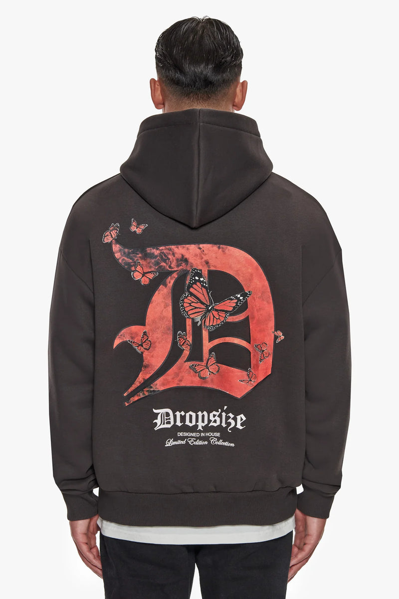 Dropsize Heavy Oversized in House Hoodie Washed Black