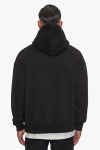 Dropsize Heavy Middle Embo Hoodie Black