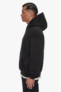 Dropsize Heavy Middle Embo Hoodie Black