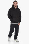 Dropsize Heavy All Over Embo Hoodie Black