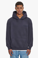 Dropsize Heavy Oversize Embo Hoodie Washed Navy