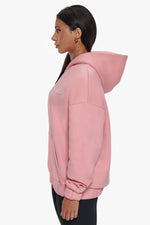 Dropsize Heavy Oversize Zip Hoodie Women Pink