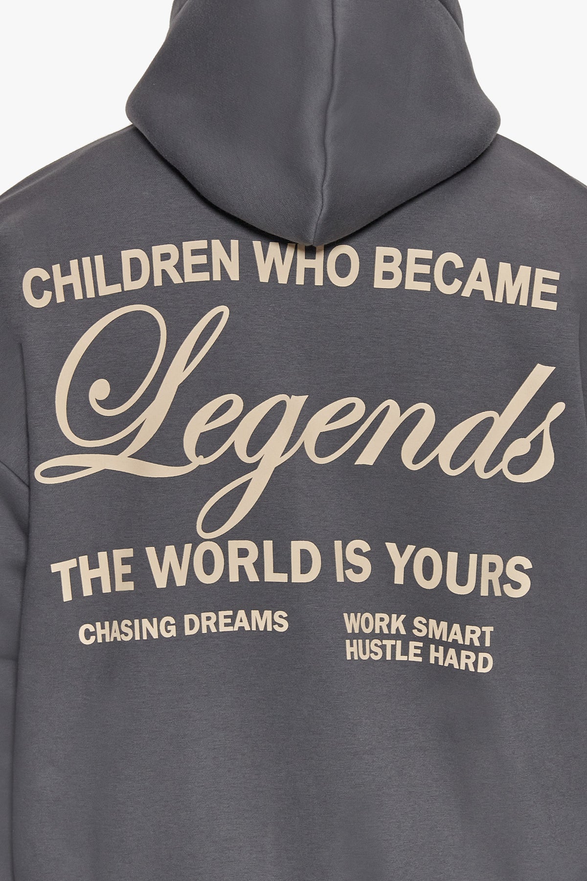 Dropsize Heavy Oversized Legends Zip Hoodie Grey