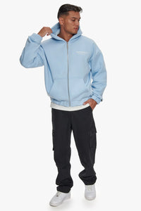 Dropsize Super Heavy Oversize TDC Zip Hoodie Baby Blue