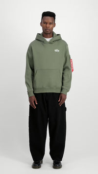 Alpha Industries Signature BP Hoodie Sage Green - Soulsideshop
